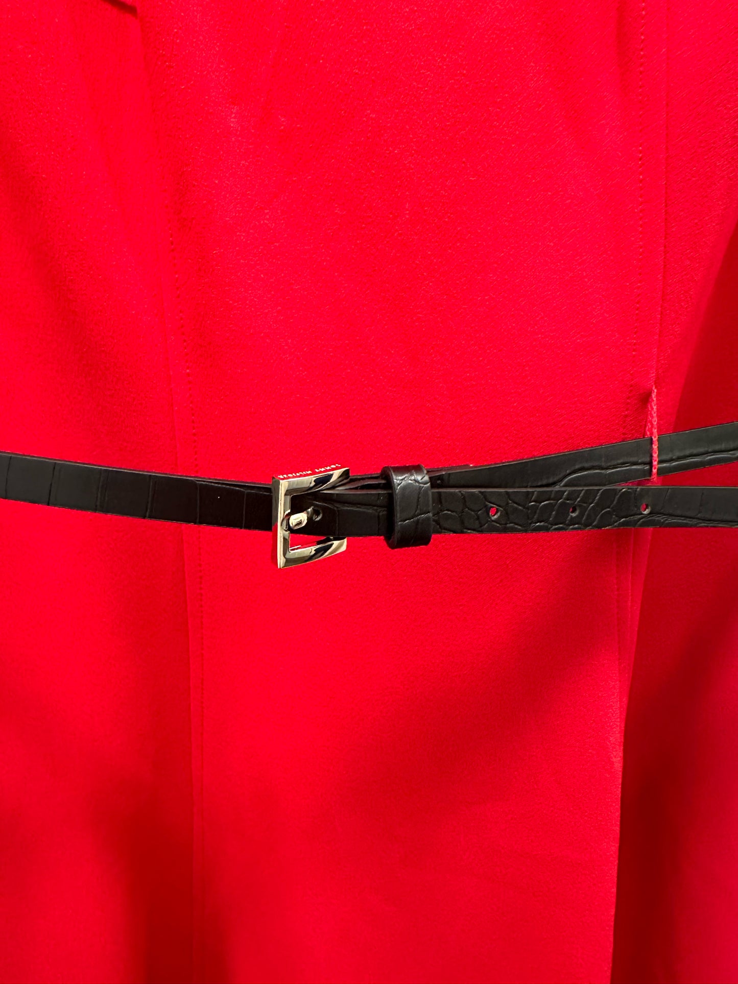 Tommy Hilfiger Red W/ Black Belt Dress