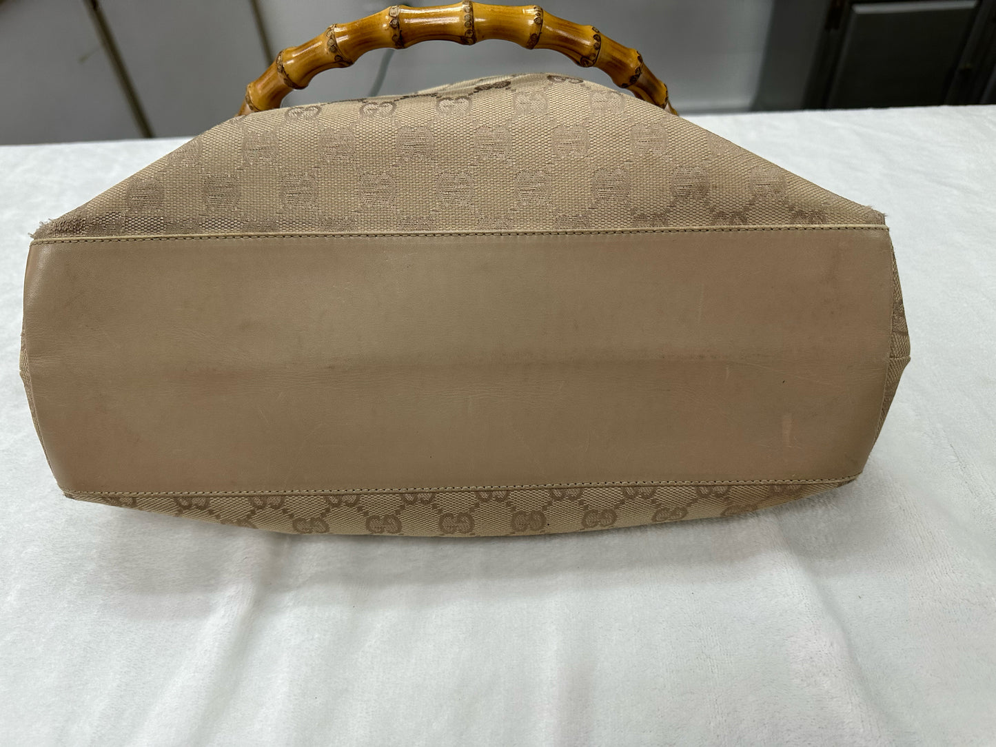 GUCCI Bamboo Canvas Bag *corners*