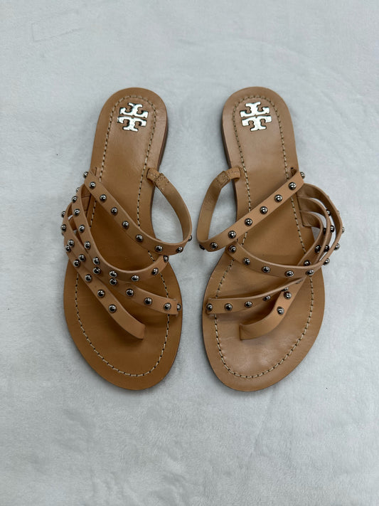 Tory Burch Leather Studded Accent Sandals