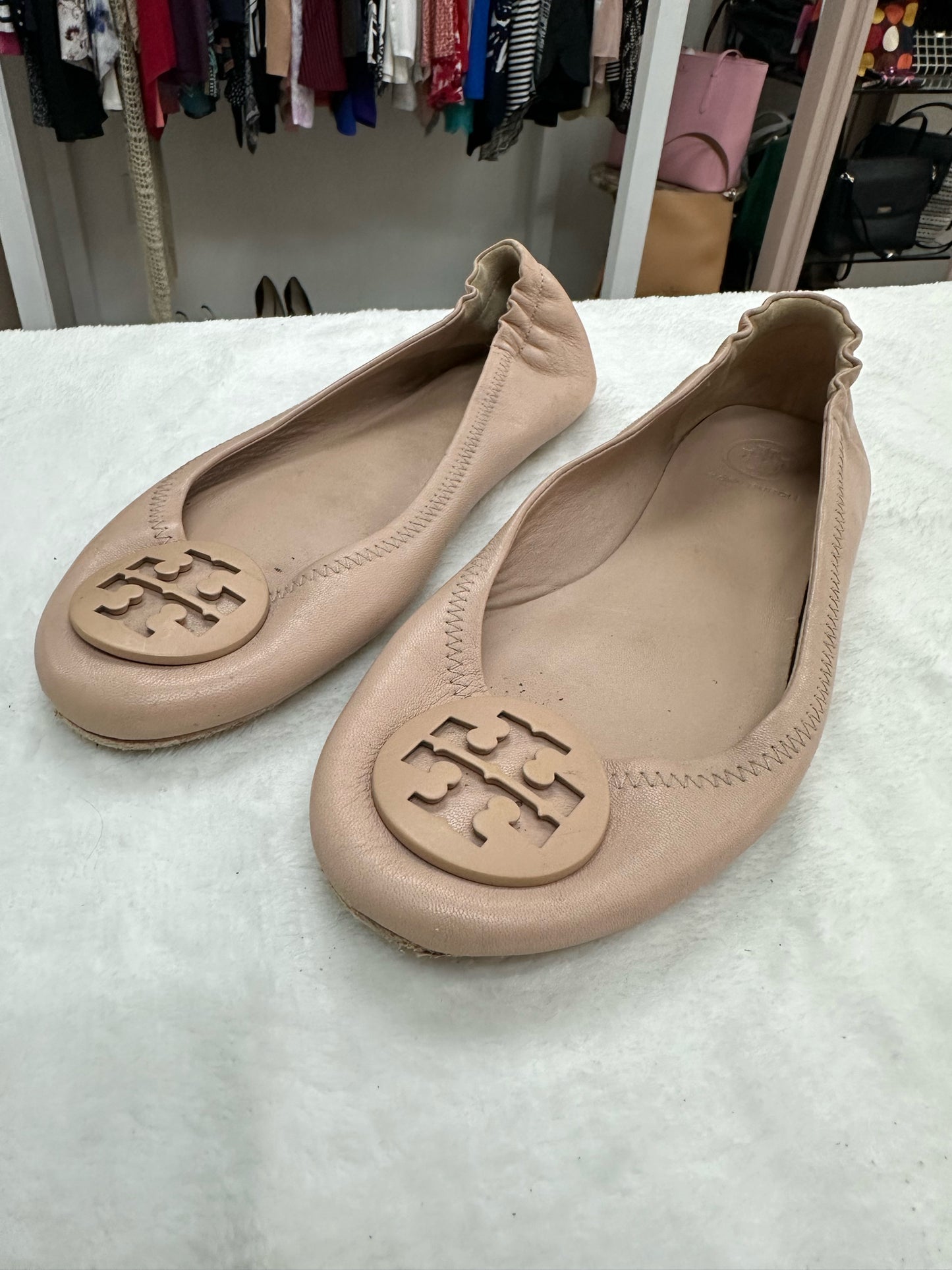 Tory Burch Beige  Ballet Flats