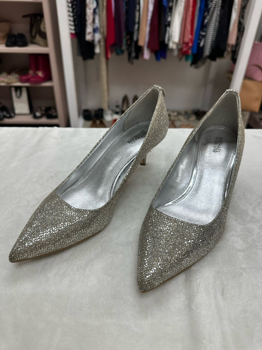 Micahel Kors Silver Sparkly Pumps