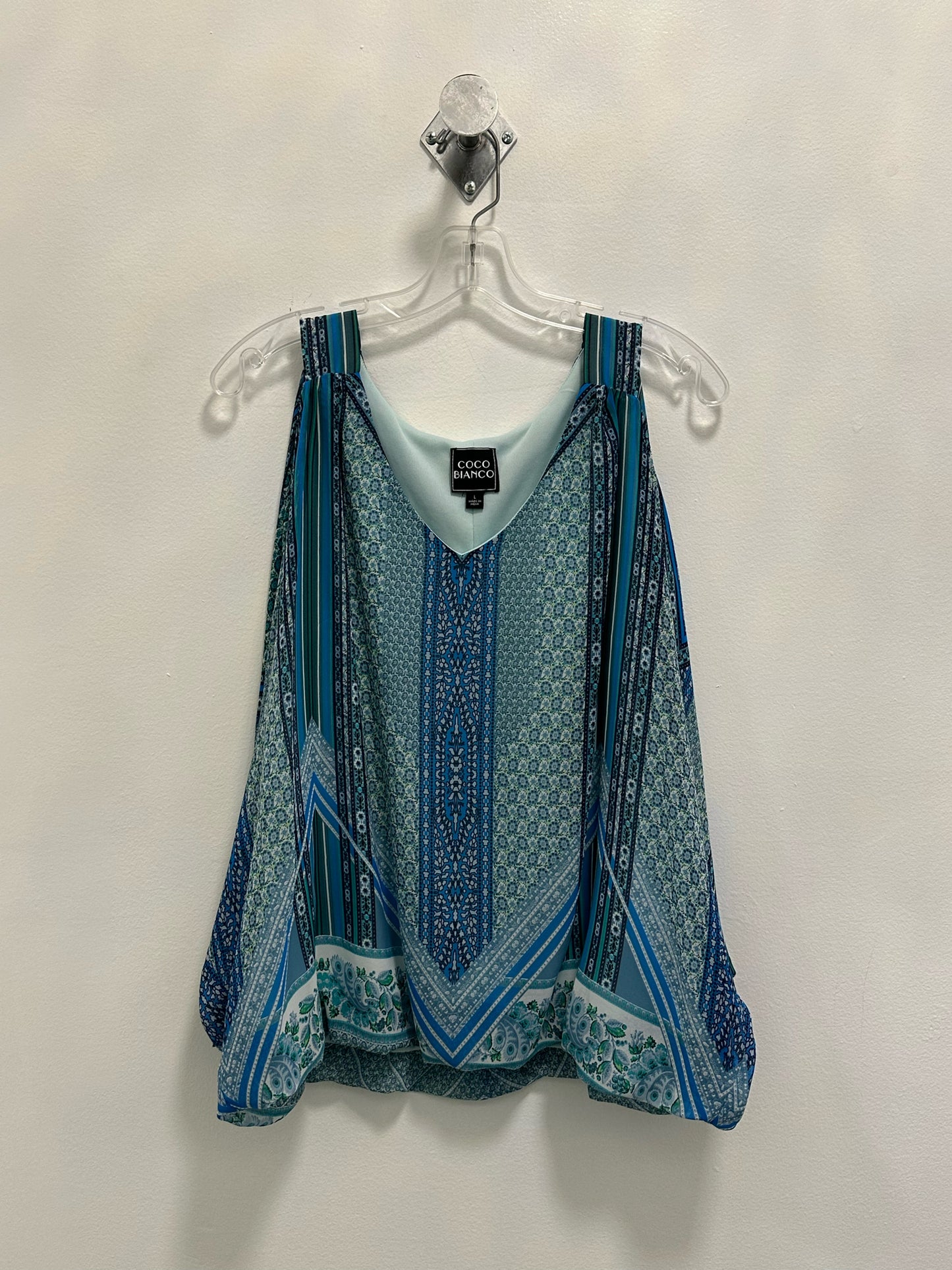 Coco Bianco Blue Pattern Tank Top