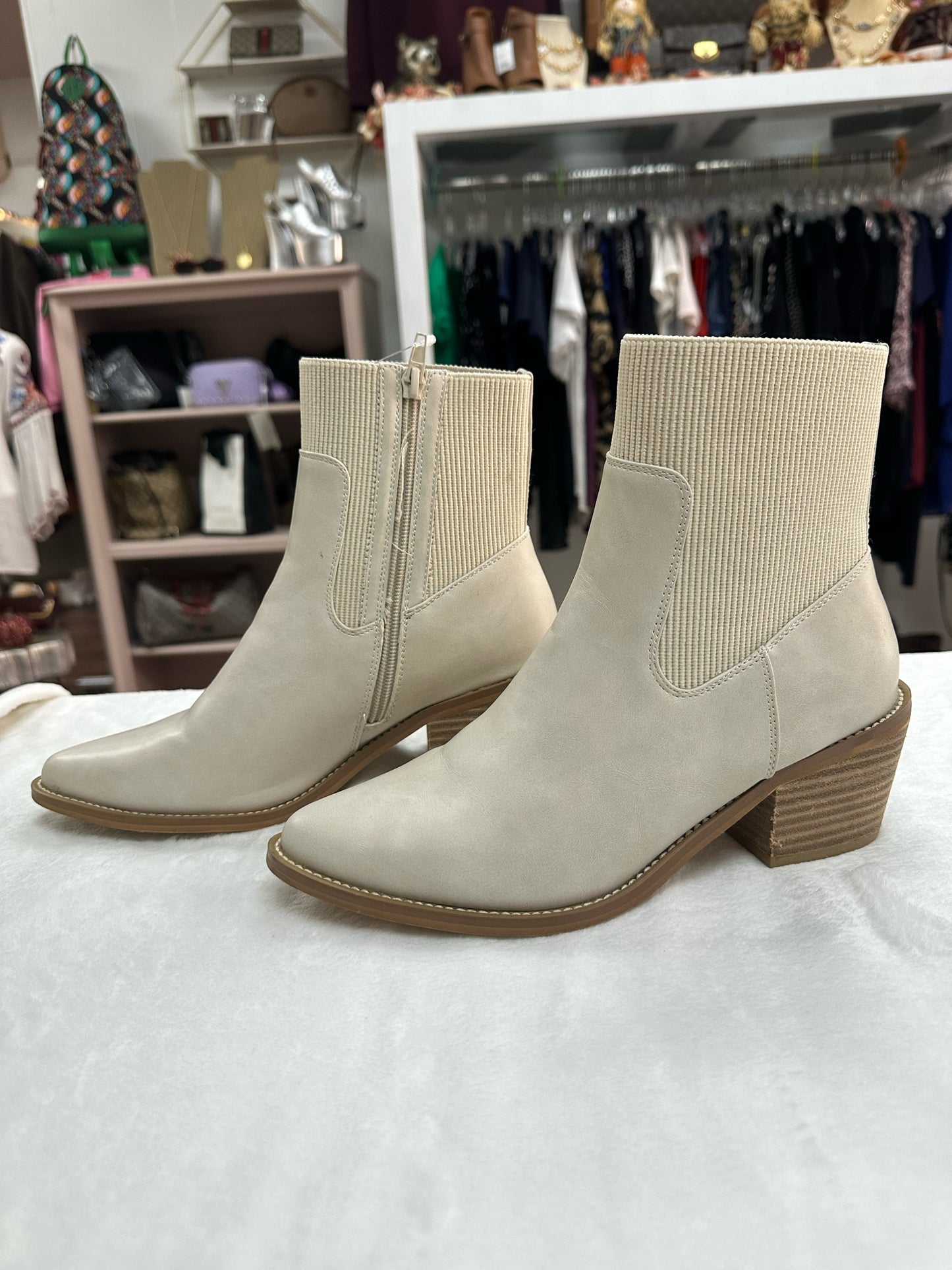 Dolce Vita Beige Pointed Toe Boots