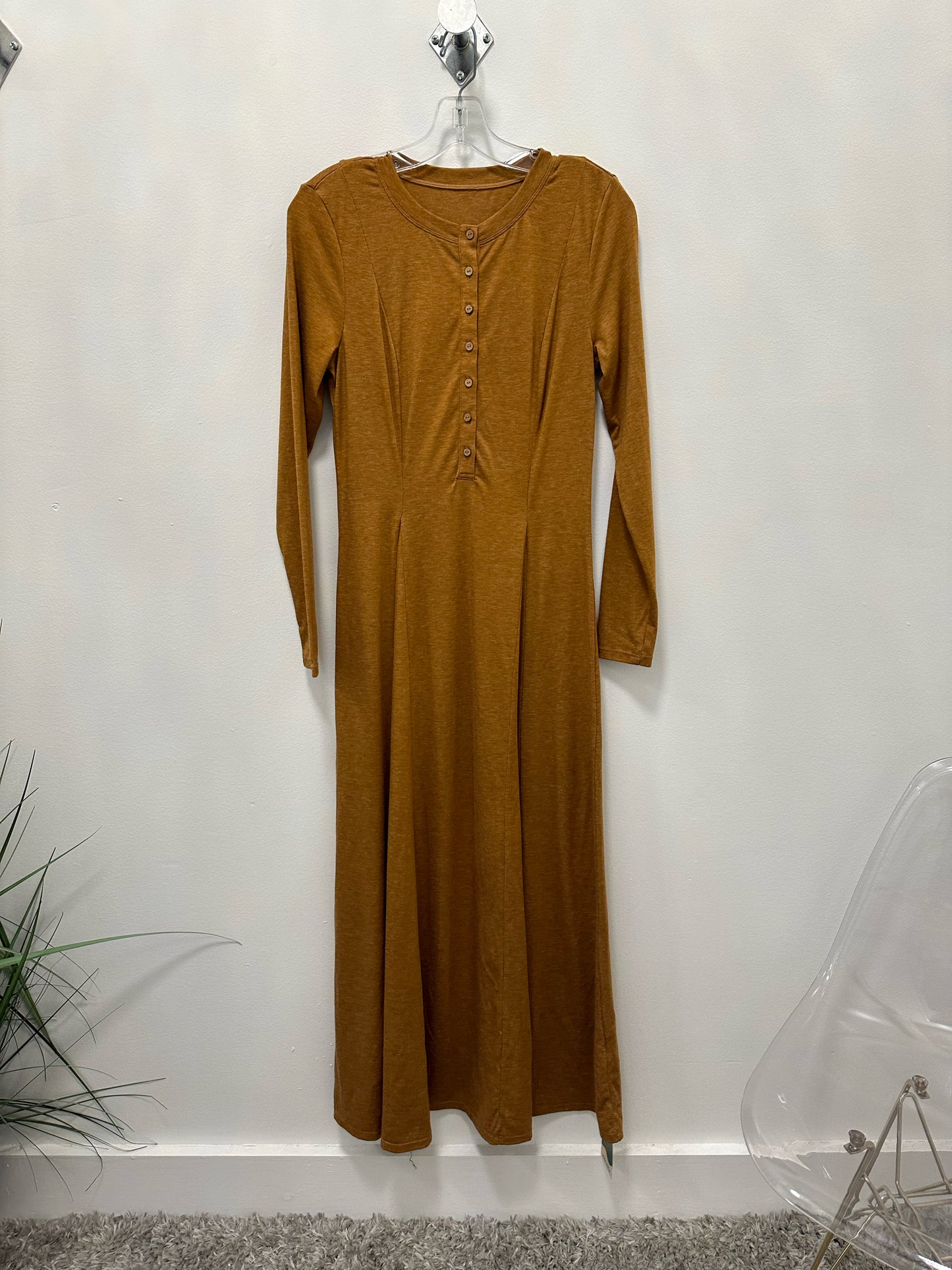 Halara Bronze Long Sleeve Maxi Dress NWT