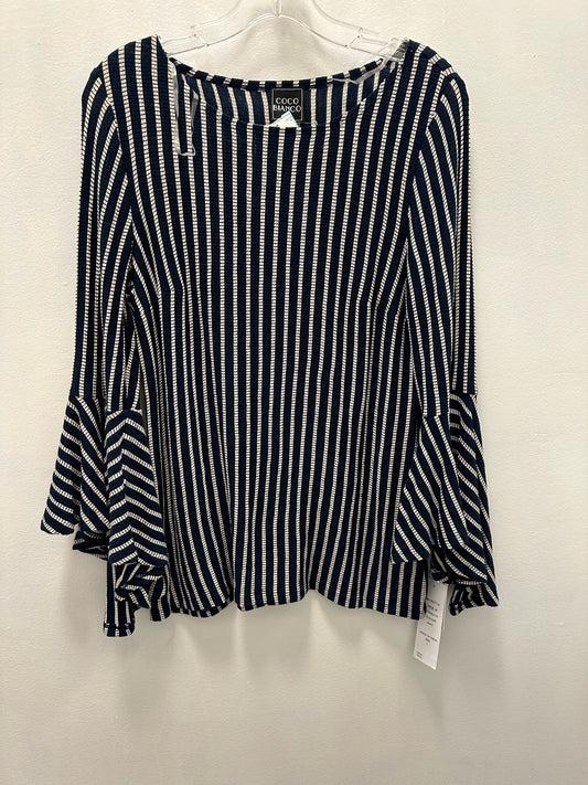 Coco Bianco Navy Stripped Sweater NWT