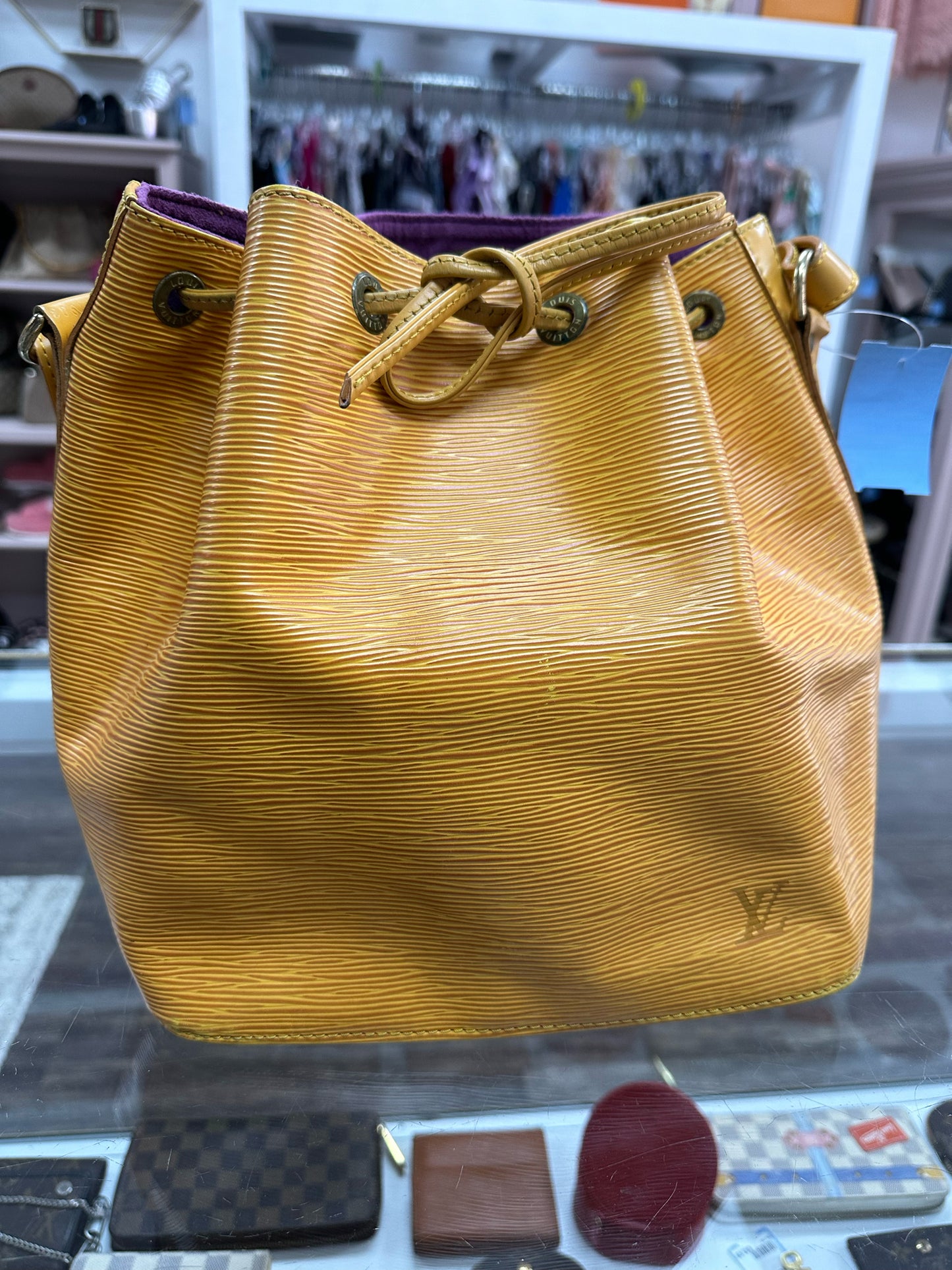 Louis Vuitton Noe Yellow Epi PM Shoulder Bag