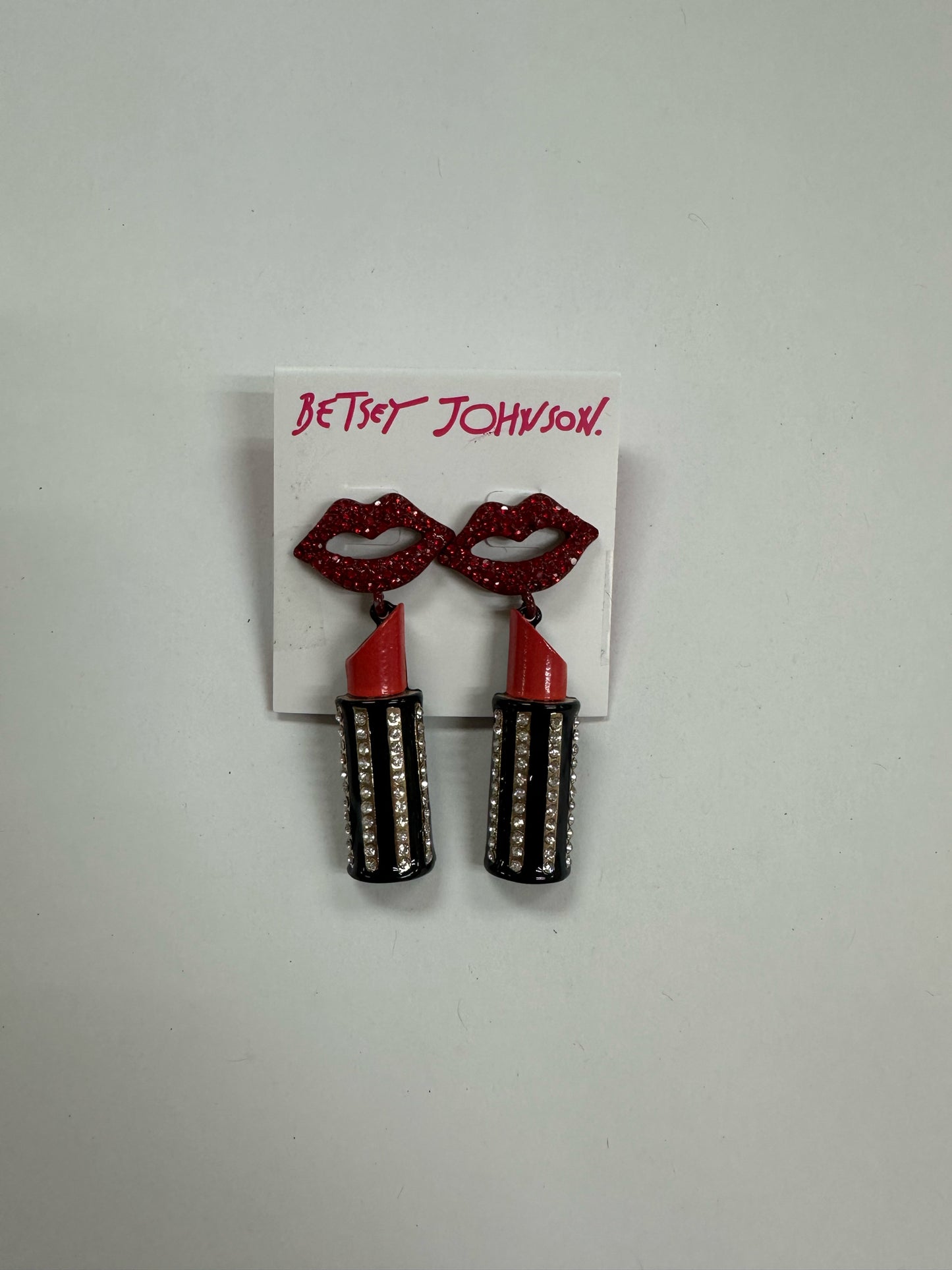 Betsey Johnson Lipstick Earrings NWT