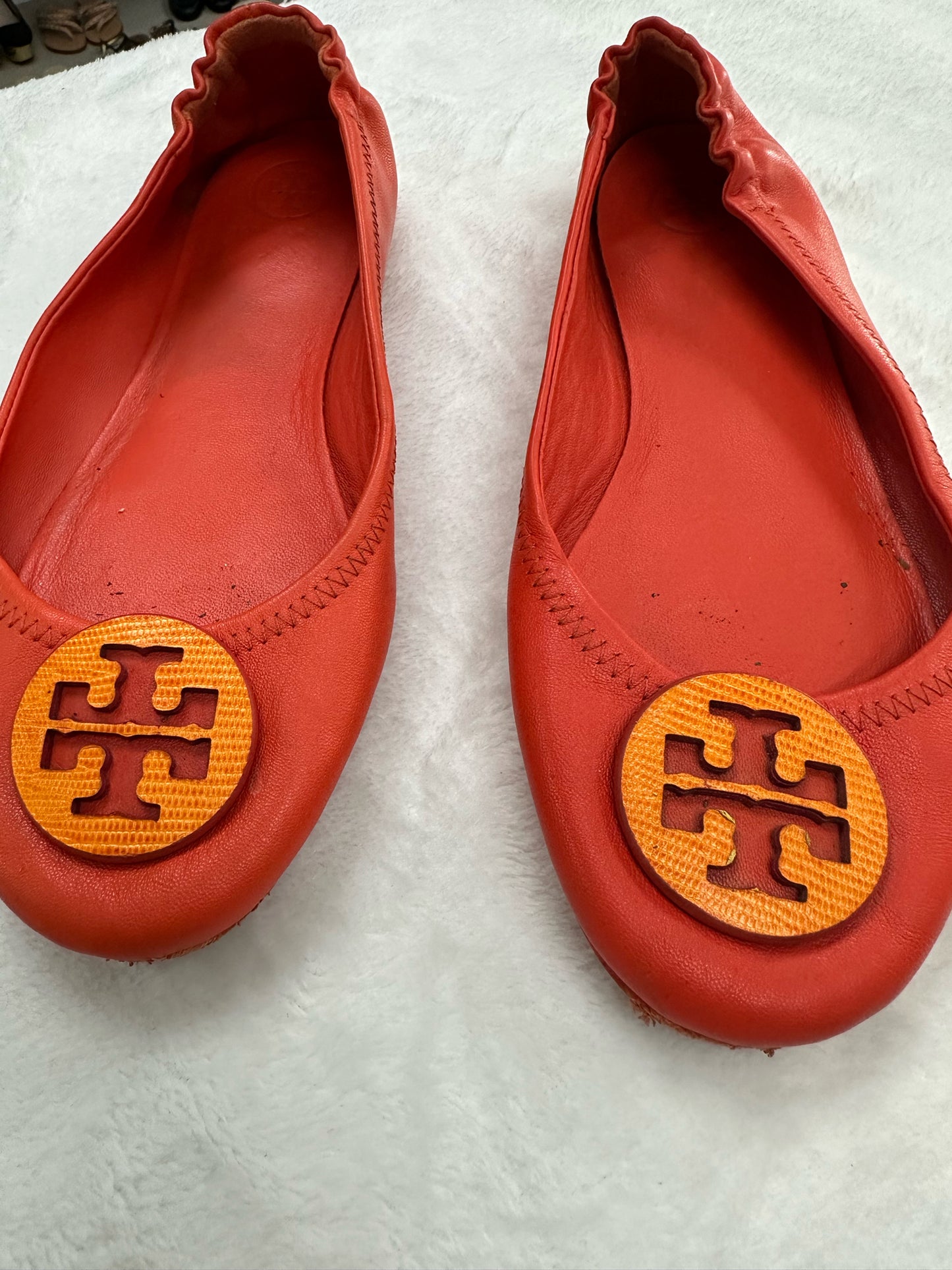 Tory Burch Orange Ballet Flats