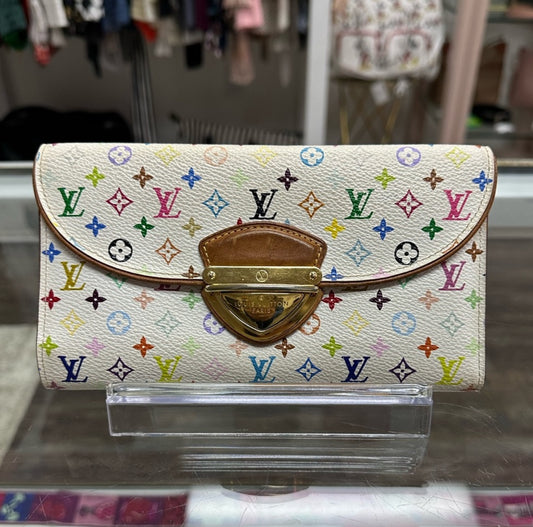 Louis Vuitton White Multi Buckle Wallet