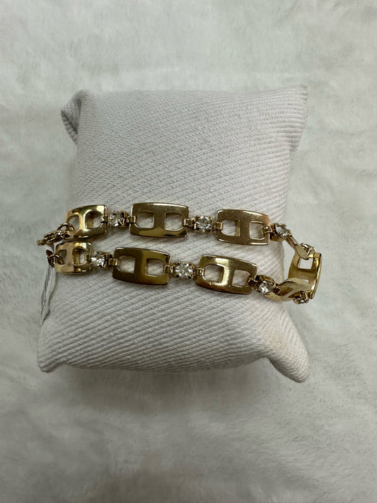 Gold Overlay Crystal Bracelet