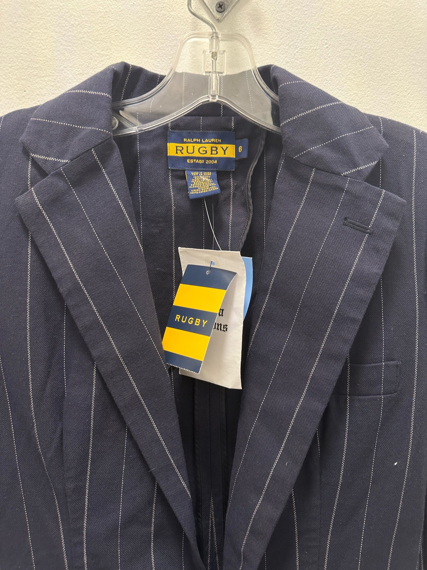 Ralph Lauren Rugby Navy Striped Blazer NWT