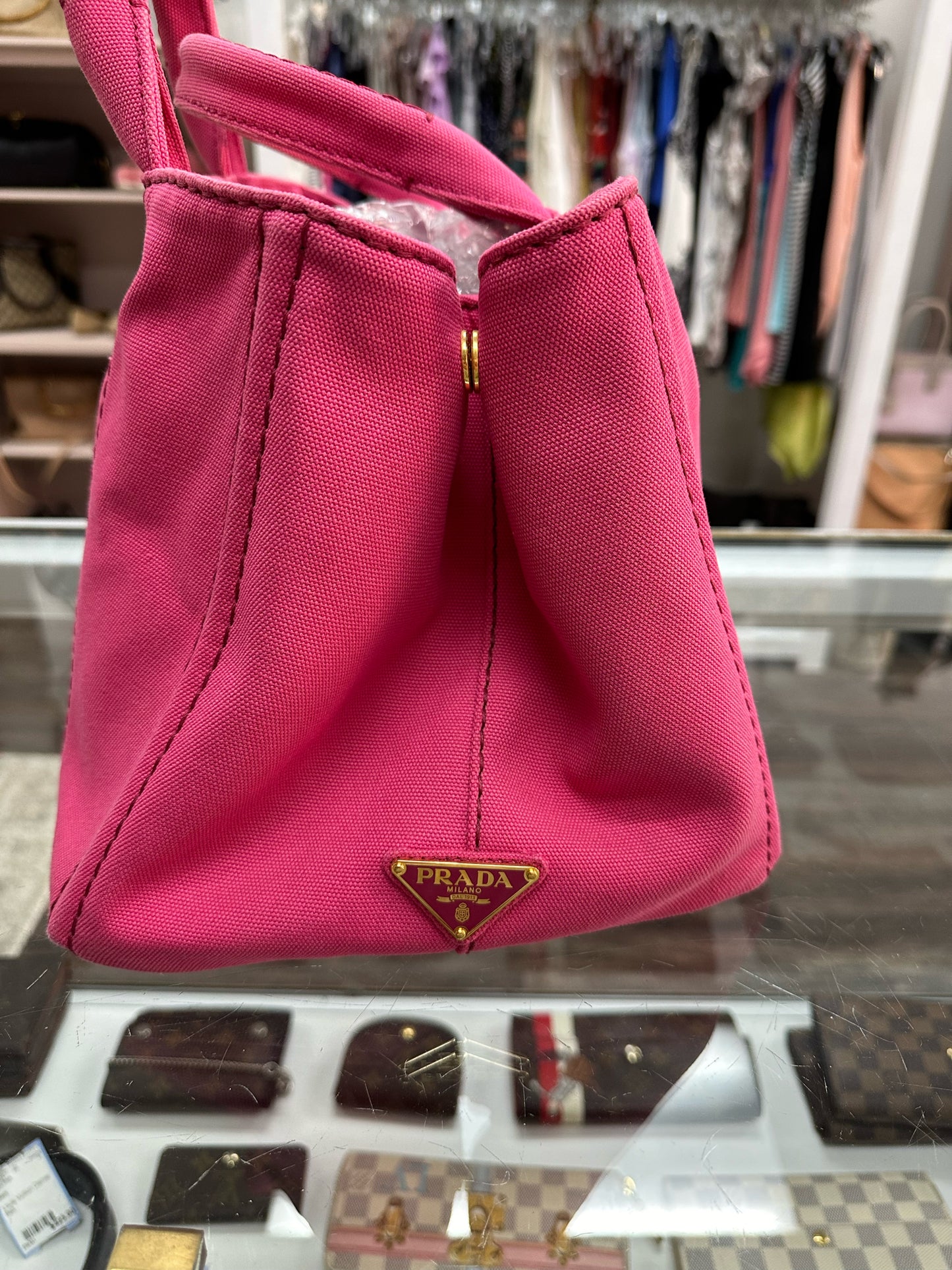 Prada Canapia Logo Tote